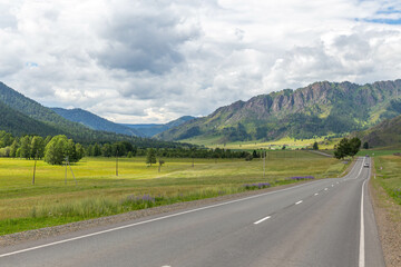 Beautiful landscape of the Altai mountains. Chuisky tract, Altai republic, Russia