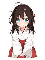 アニメ調の美少女の切り抜き用素材