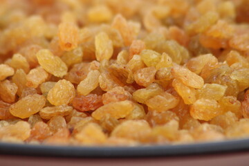 Close Up of Yellow Raisins