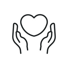 Charity thin line icons. Editable stroke and Perfect pixel on transparent background