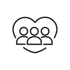 Volunteer thin line icons. Editable stroke and Perfect pixel on transparent background