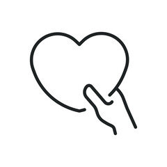 Obraz premium Charity thin line icons. Editable stroke and Perfect pixel on transparent background