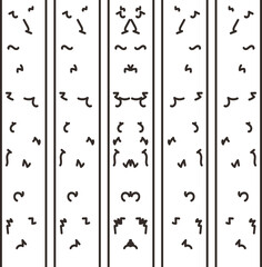 Texture in the form of vertical lines and small particles between them. There is symmetry in the art.