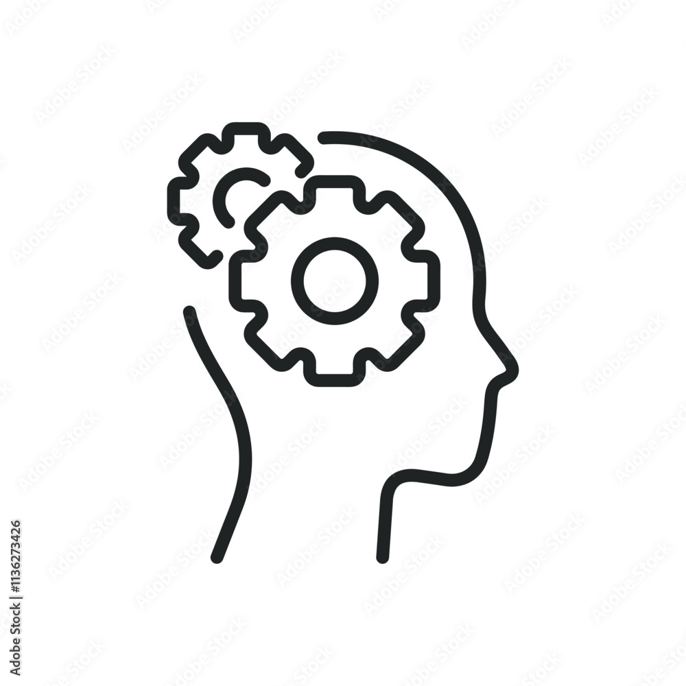 Poster development think thin line icons. editable stroke and perfect pixel on transparent background