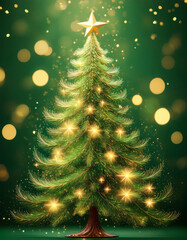 Christmas Fir tree branch texture Background Fluffy pine tree branch close up