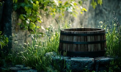 Fototapeta premium old wooden barrel