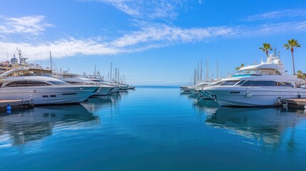 Charming Marina Scene in Puerto de Mogan, Showcasing Yachts on the Beautiful Atlantic Coast of Gran Canaria, Spain