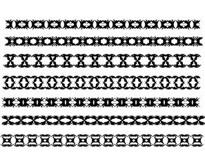 seamless floral border set 