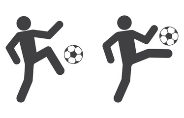 person play soccer ball icon