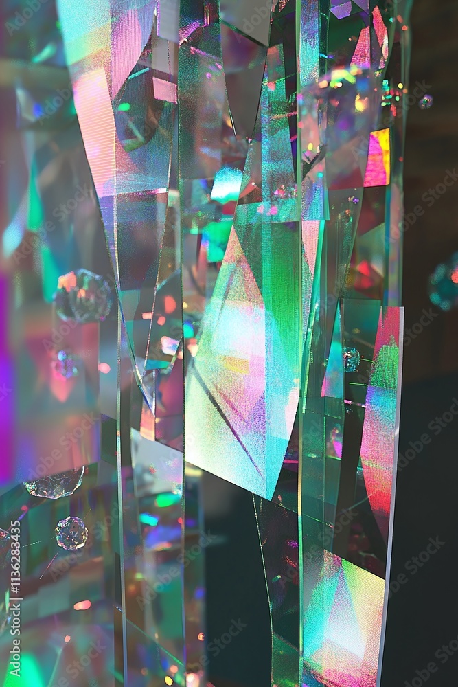 Poster groundbreaking quantum window frame revealing parallel universe possibilities through sophisticated 