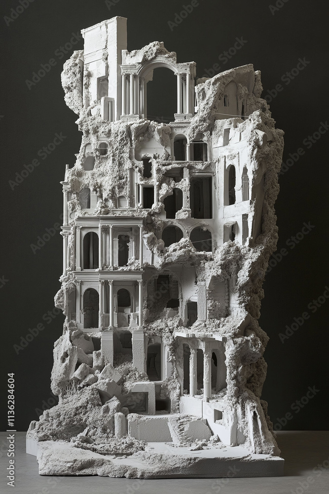 Poster innovative cultural preservation project using 3d printing to reconstruct historical structures