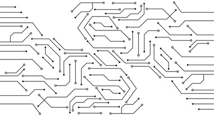 High tech technology geometric and connection system background with digital data abstract. Circuit board design concept.