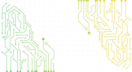 Obraz premium Circuit technology background with hi-tech digital data connection system and computer electronic design. 