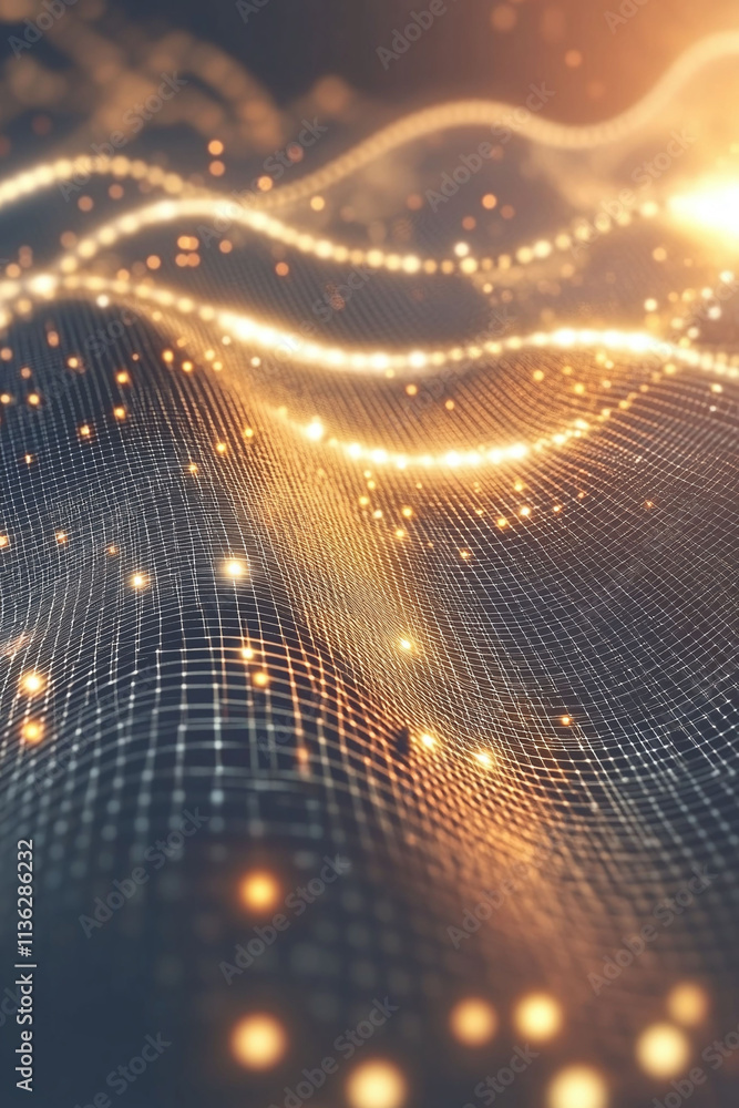 Poster revolutionary quantum grid system showcasing sophisticated energy transfer mechanisms between interc