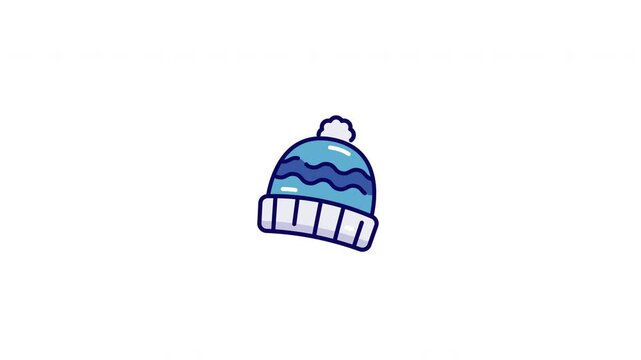Winter Hat for Winter Elements Icon Animation
