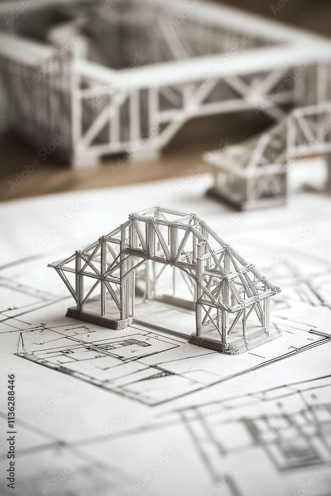 Aufkleber technical blueprint showing the computational design process for 3d printed building components