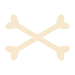 Crossbones on a white background. Vector illustration.