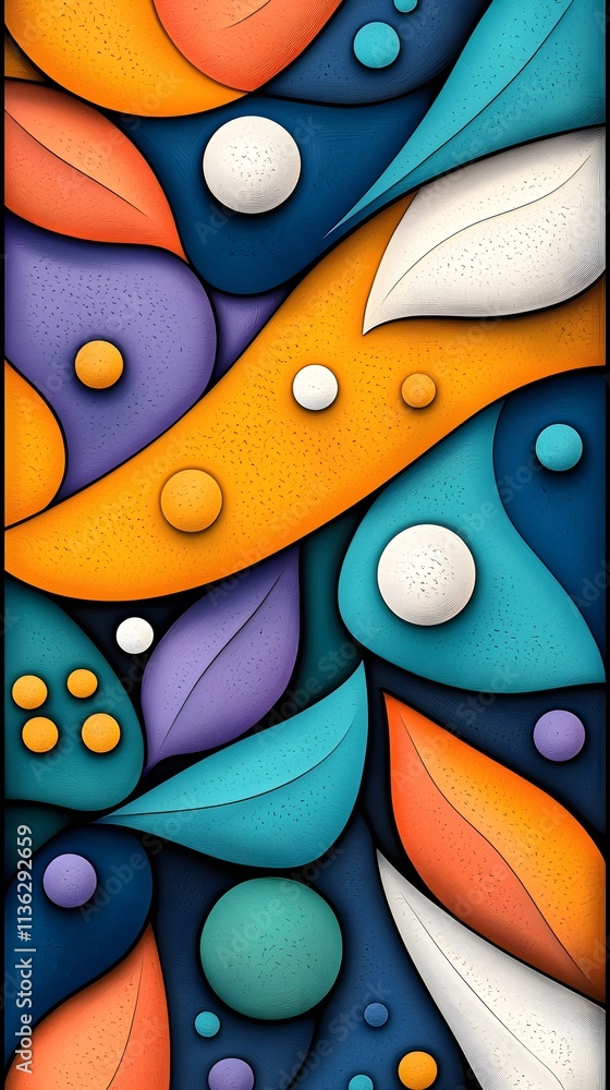 Poster abstract colorful background with fluid shapes and textures design