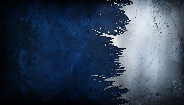 navy blue and silver painted background with free space