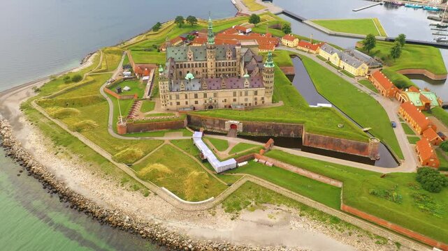A stunning close-up Kronborg Castle in Denmark