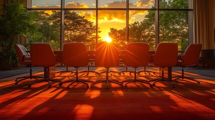 A corporate boardroom discussion focusing on ESG as a critical decision-making factor, highlighted with visualized metrics and charts, wide angle