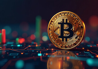 background features bitcoin cryptocurrency virtual payments shining abstract