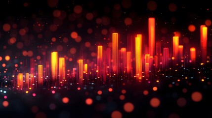 A futuristic concept showing how AI predicts the impact of corporate strategies on consumer behavior, sleek visuals, wide shot