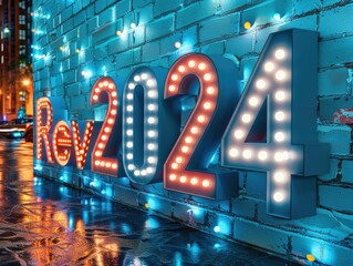 text "2024 Review" as wallpaper.