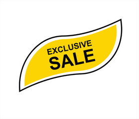 Exclusive sale , exclusive offer, limited time offer, offer, special offer, exclusive, promotion vector file 