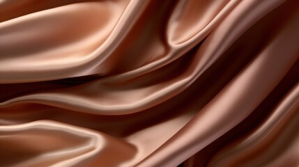 Fototapeta premium Close-Up of Silky Smooth Texture of Soft Satin Fabric with Rich Color and Gentle Waves for Elegant Design Aesthetic and Artistic Backgrounds