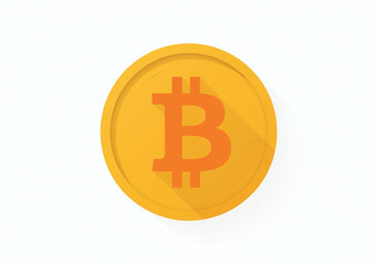 Obraz premium bitcoin logo features orange bitcoin icon circle flat white background cryptocurrency btc payment