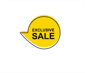 Exclusive sale , exclusive offer, limited time offer, offer, special offer, exclusive, promotion vector file 