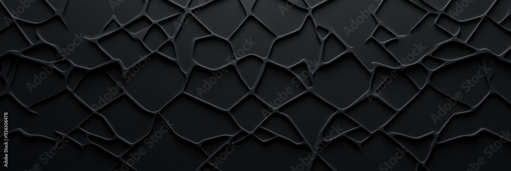 Poster black matte background with delicate geometric patterns for modern design projects