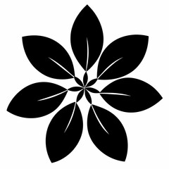 Black Petal Silhouettes vector silhouette black design white background