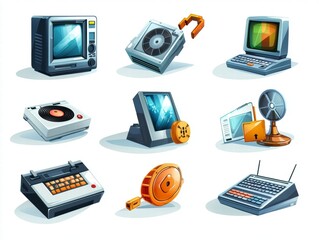 Retro Technology Collection Vintage Electronics and Gadgets