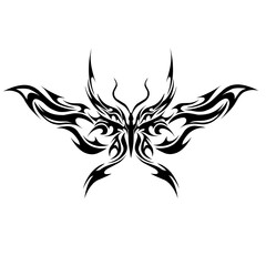 Tribal tattoo butterfly