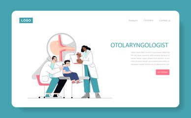 Pediatric Medical Appointment. Flat Vector Illustration