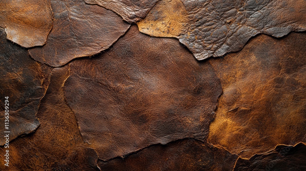 Poster The image is a close up of a leather surface with a brown and tan color. The color of the year mocha mousse