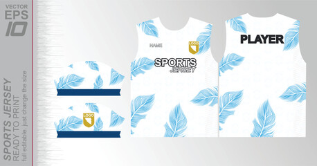 Modern ready-to-print jersey design with dynamic lines and vibrant colors. Perfect for football, basketball, cycling, or sportswear. High-quality, customizable vector file for instant printing.