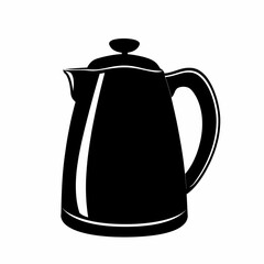 Obraz premium Electric kettle silhouette with sleek design, perfect for modern kitchens