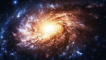 Fototapeta premium A captivating view of planet Earth from space, surrounded by swirling stars and a brilliant galaxy, emphasizing the beauty of our world and the universes vastness