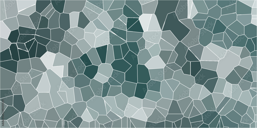 Poster colorful broken stained-glass background with white lines. geometric retro tiles pattern. polygonal 