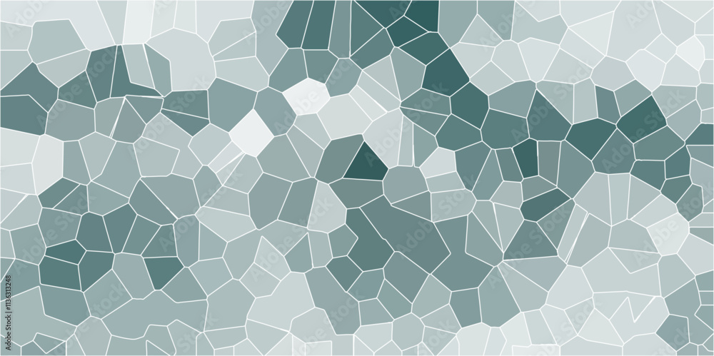 Poster colorful broken stained-glass background with white lines. geometric retro tiles pattern. polygonal 