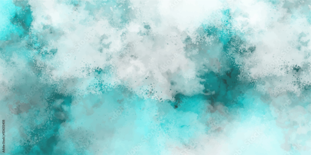 Leinwandbilder watercolor wash texture in soothing blue and green hues, with soft, calming backdrop. background wit