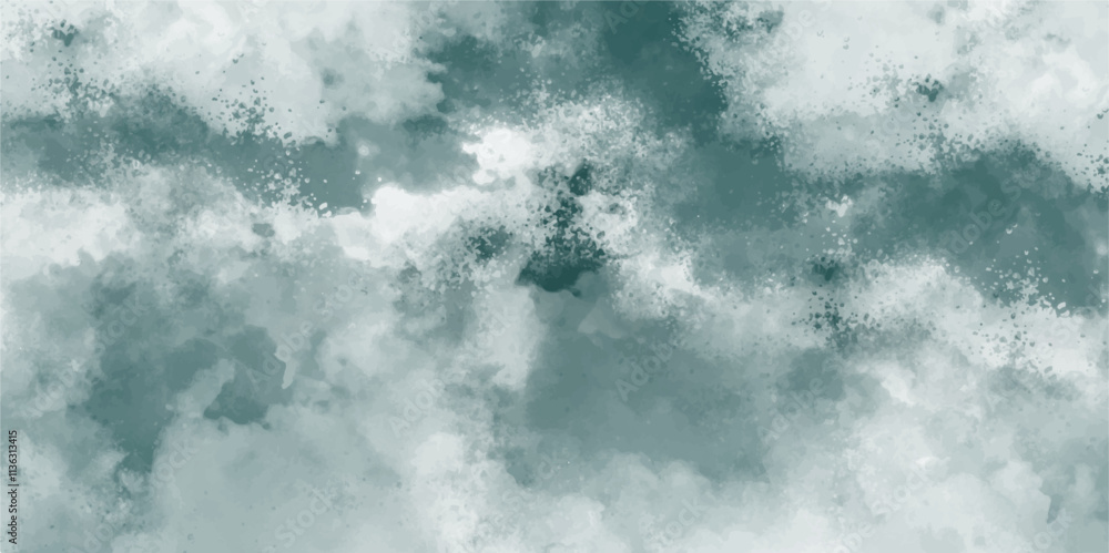Poster watercolor wash texture in soothing blue and green hues, with soft, calming backdrop. background wit