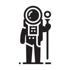 Astronaut, Spaceman silhouette vector illustration