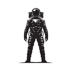 Astronaut, Spaceman silhouette vector illustration