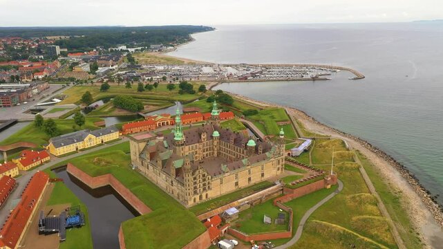 360 degree view of Kronborg Castle in Denmark