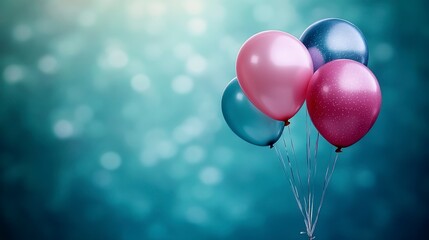 Bright and cheerful balloon family with happy expressions and vibrant hues symbolizing unity joy and celebration floating against a sunny backdrop