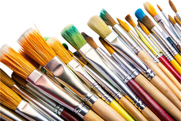 Fototapeta premium Paintbrushes explore beauty in every detail